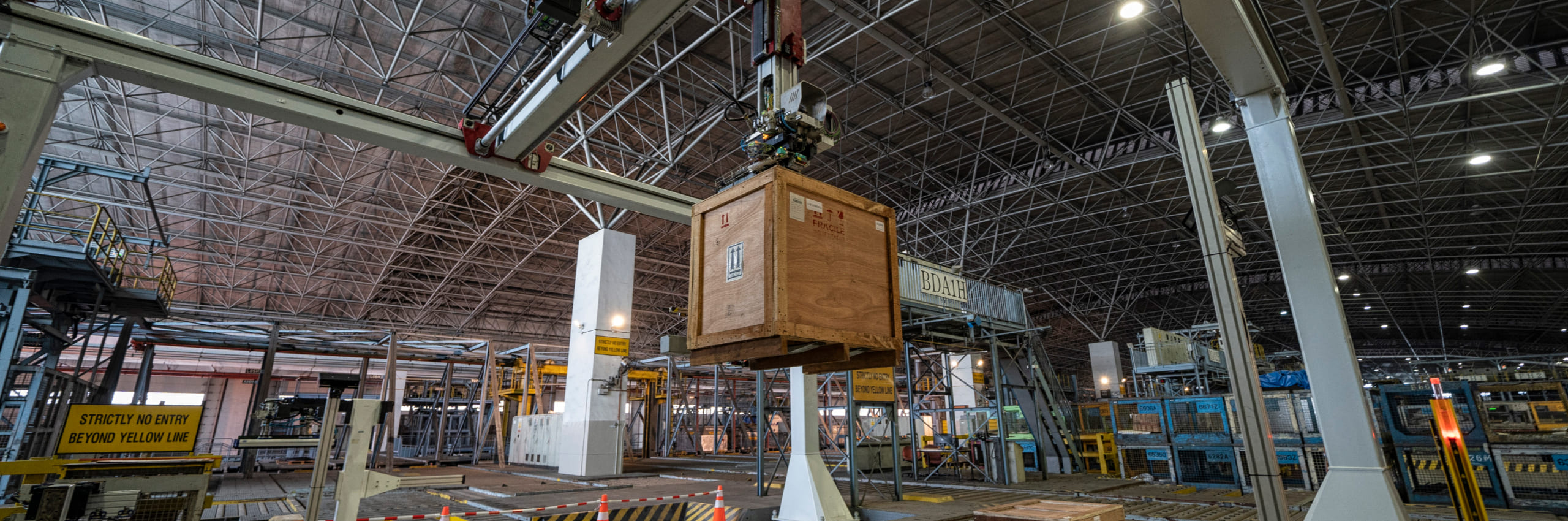 CargoArm lifting cargo at Changi Airport terminal